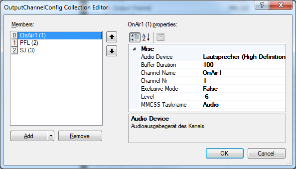 CoreAudioOutputChannelEinstellungen