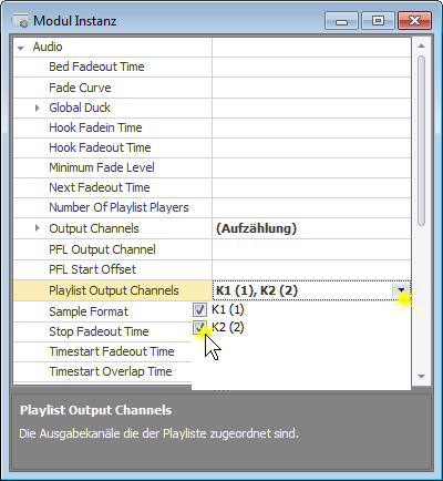 CoreAudioOutputChannelFuerPlaylistAuswaehlen