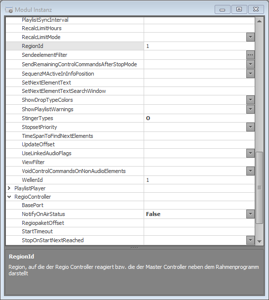 RegioControllerSettings