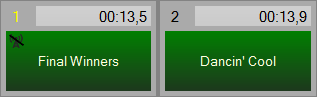 Player 1 ist im Off-Air-Edit-Modus, Player 2 ist On Air Player 1 ist im Off-Air-Edit-Modus, Player 2 ist On Air