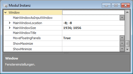 WindowEinstellungen