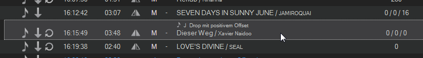 Dropblock im Voice Track