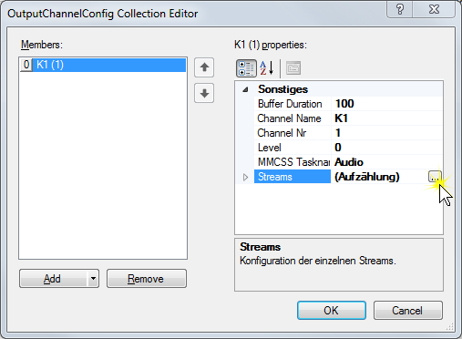 MultiStreamOutputChannelKonfigurieren