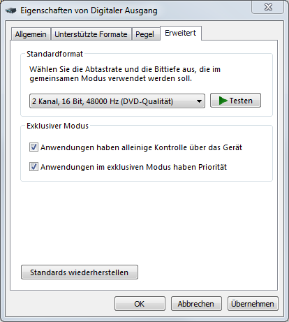 WiedergabegeraetFuerExclusiveModeKonfigurieren